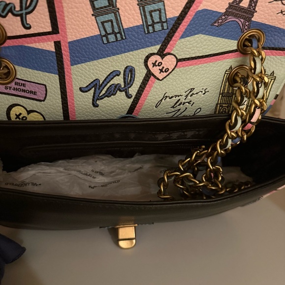 Karl Lagerfeld Black and Pink Shoulder Bag - Picture 5 of 5